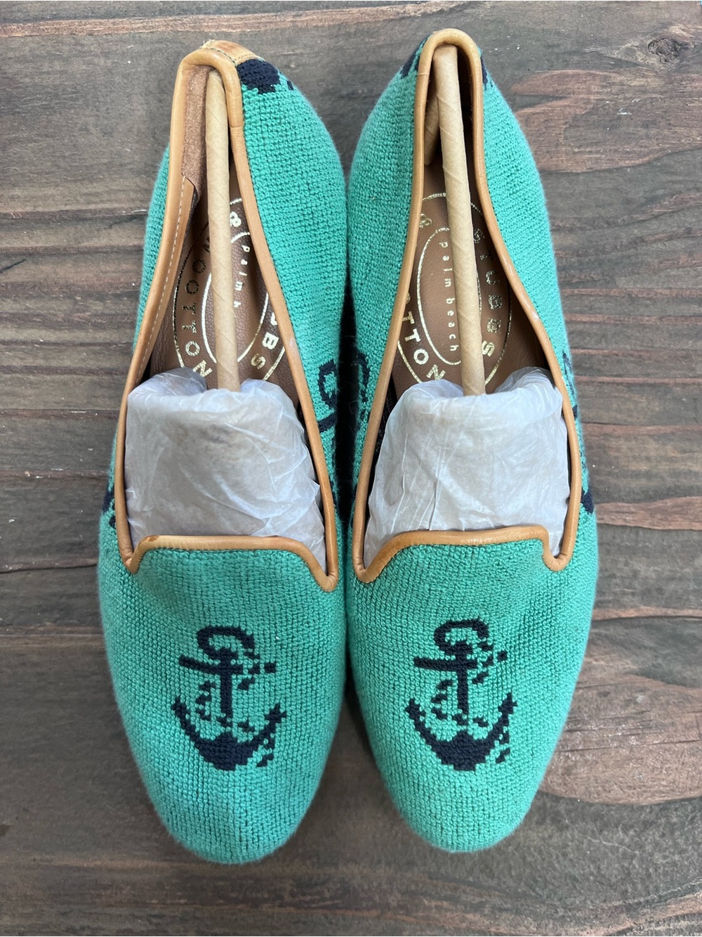 NEW Stubbs and Wootton Anchor Needlepoint  Flats, size 9